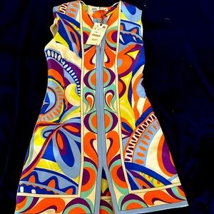 Zara printed mini dress Small with Tags